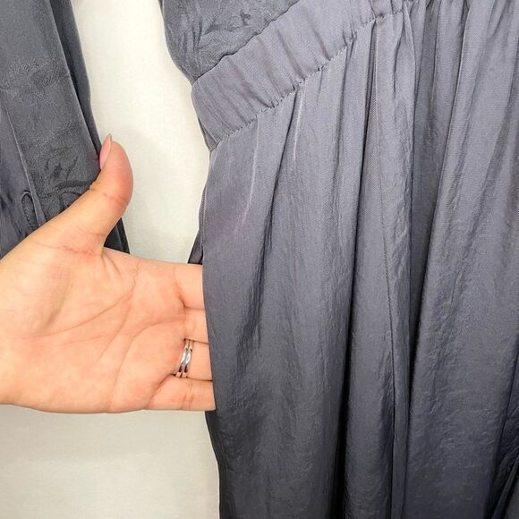 Vince Mixed Media Silk Midi Dress - Picture 8 of 10